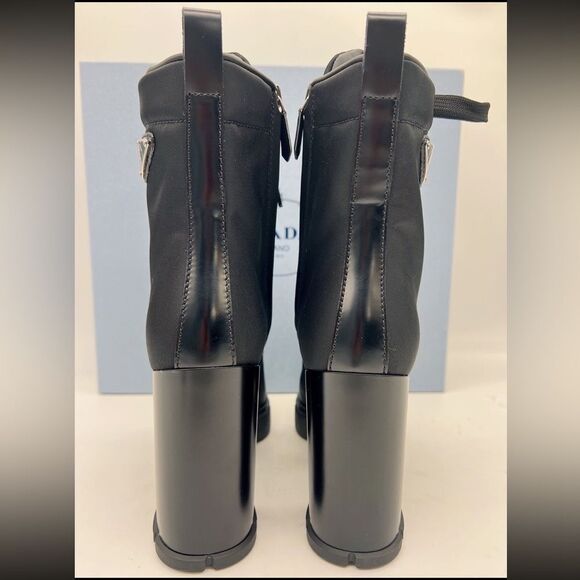 Prada 110 Leather & Nylon Hiker Booties 8.5 - Picture 8 of 9